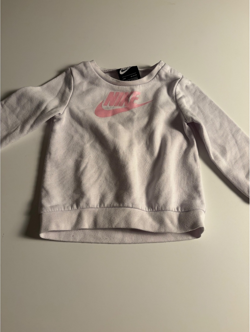 Nike Baby Girls' Light Pink Sweatshirt, Size 24M
